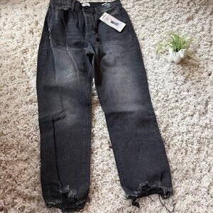 Classic Studio Y Charcoal NWT dark wash black denim high rise Women's Straight J